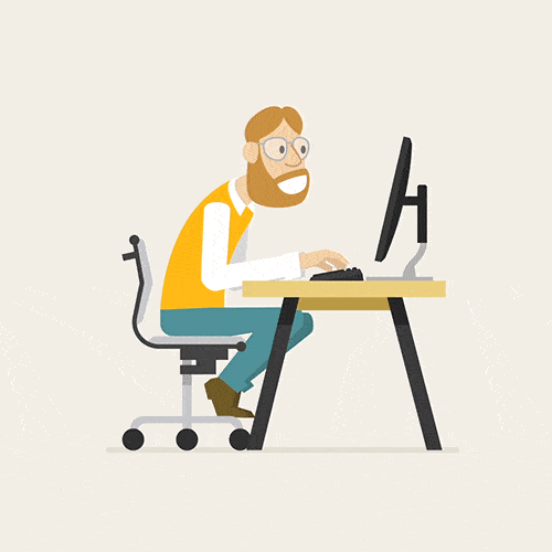 Gif of somebody typing on a computer